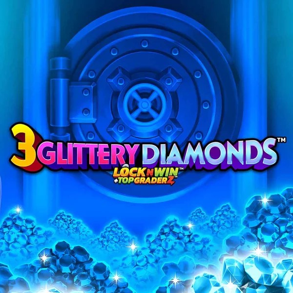 3 Glittery Diamonds logo – Slots by PearFiction Studios at Spinogrino Casino