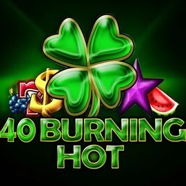 40 Burning Hot slot logo by Amusnet Interactive at Spinogrino Casino