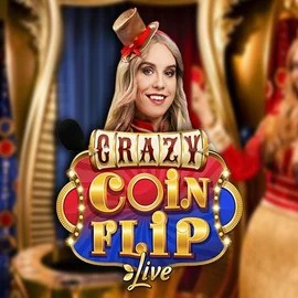 Try Crazy Coin Flip slot by Evolution on spinoogrino.com – logo image