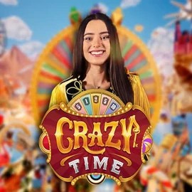 Crazy Time slot visual from Evolution available on spinoogrino.com