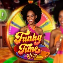 Funky Time casino game by Evolution – featured logo at Spinogrino Casino