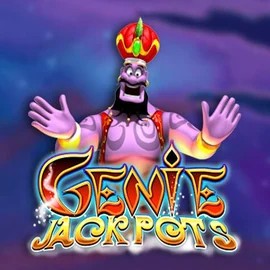 Genie Jackpots slot logo by Blueprint Gaming at Spinogrino Casino