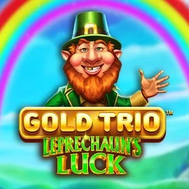 Gold Trio Leprechaun's Luck slot logo by Playtech at Spinogrino Casino