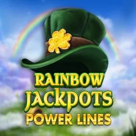 Rainbow Jackpots Power Lines by Red Tiger Gaming, showcased at spinoogrino.com – game logo