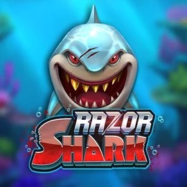 Razor Shark online game logo by Push Gaming on spinoogrino.com