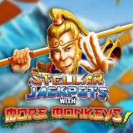 Stellar Jackpots with More Monkeys logo – Jackpots by Lightning Box Game at Spinogrino Casino