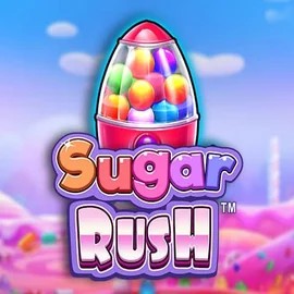 Sugar Rush slot logo by Pragmatic Play at Spinogrino Casino