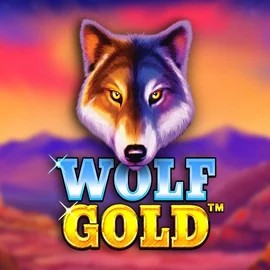 Wolf Gold slot logo by Pragmatic Play at Spinogrino Casino